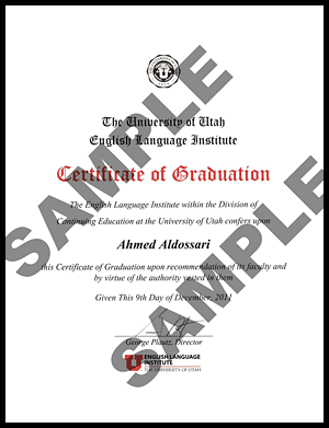 sample graduation certificate